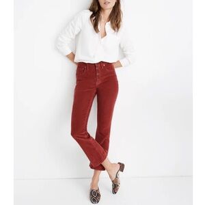 Madewell Cali Demi-Boot Jeans in Corduroy Button-Front Edition Canterbury Sz 27
